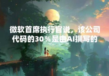 微软首席执行官说，该公司代码的30％是由AI撰写的