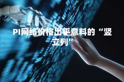 PI网络价格出乎意料的“竖立列”