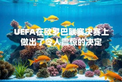 UEFA在欧罗巴联赛决赛上做出了令人震惊的决定