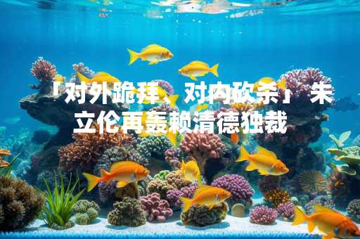 「对外跪拜、对内砍杀」 朱立伦再轰赖清德独裁