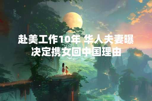 赴美工作10年 华人夫妻曝决定携女回中国理由