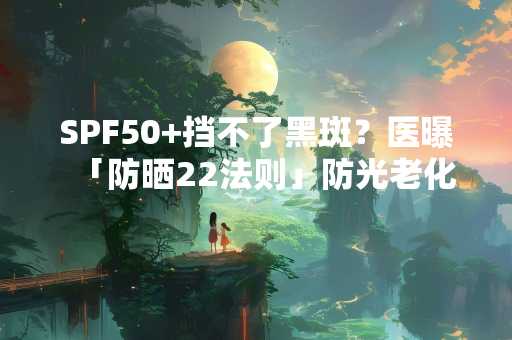 SPF50+挡不了黑斑？医曝「防晒22法则」防光老化