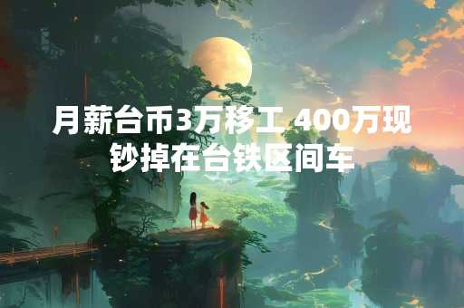 月薪台币3万移工 400万现钞掉在台铁区间车