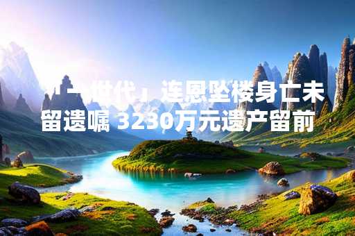 「一世代」连恩坠楼身亡未留遗嘱 3230万元遗产留前女友管理