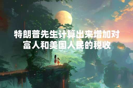 特朗普先生计算出来增加对富人和美国人民的税收
