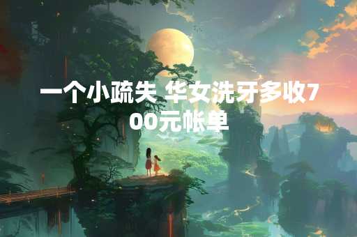 一个小疏失 华女洗牙多收700元帐单