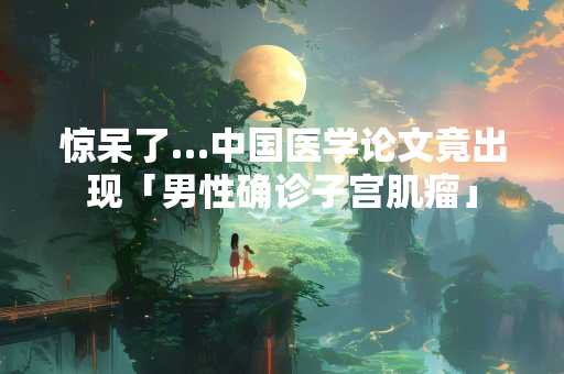 惊呆了…中国医学论文竟出现「男性确诊子宫肌瘤」