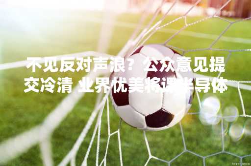 不见反对声浪？公众意见提交冷清 业界忧美将课半导体关税