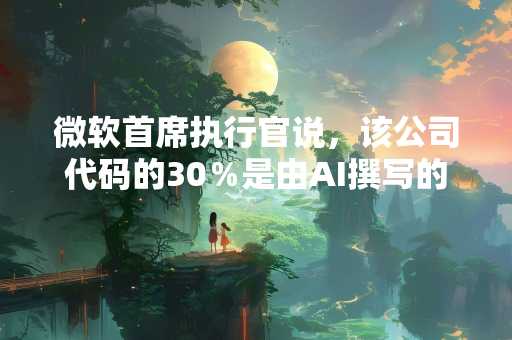 微软首席执行官说，该公司代码的30％是由AI撰写的